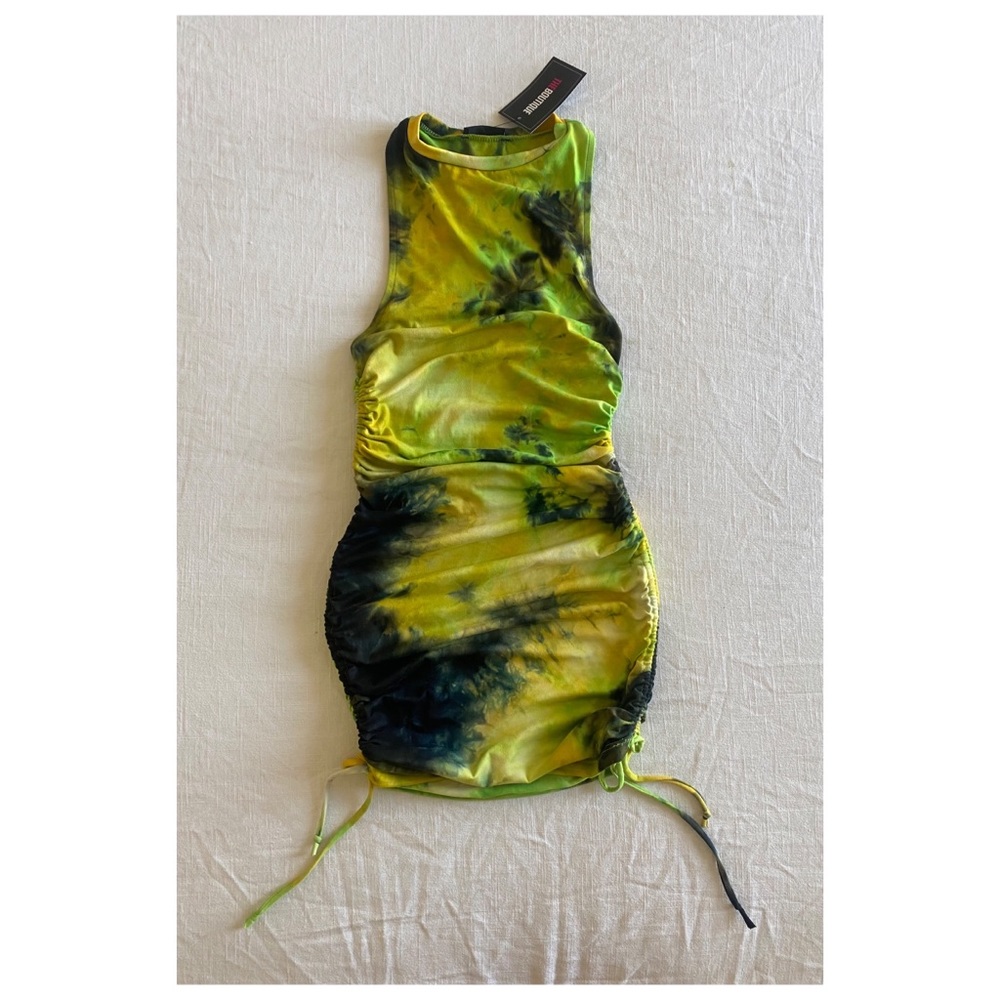 Tie-dye Ruched Mini Dress